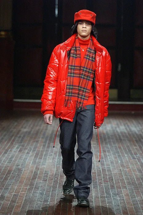 Raf Simons Autumn / Winter 2003 Red Tartan Scarf