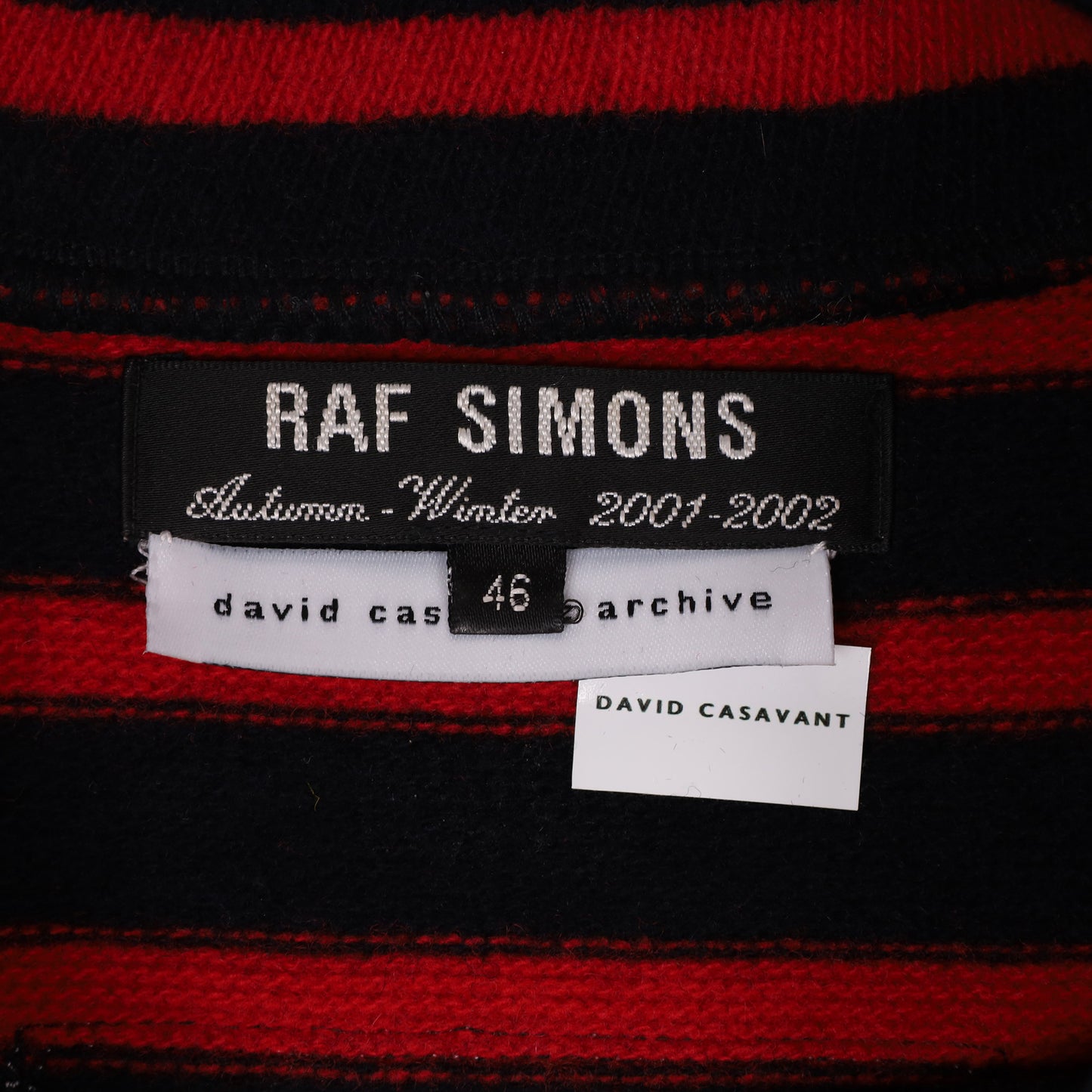 Raf Simons Autumn / Winter 2001 “Riot! Riot! Riot!” Striped Short Sleeve Sweater