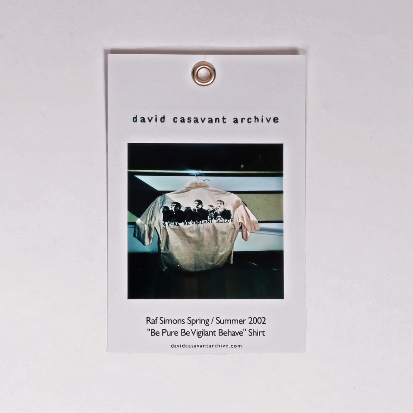 Raf Simons Spring / Summer 2002 "Be Pure Be Vigilant Behave" Shirt