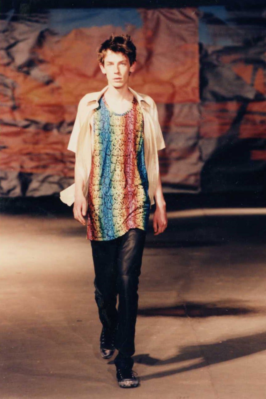 Raf Simons Spring / Summer 1998 Rainbow Snake Print Tank
