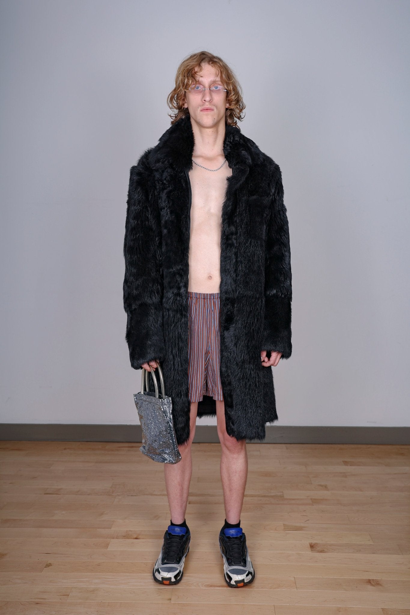Helmut Lang Autumn / Winter 2000 Black Shearling Coat