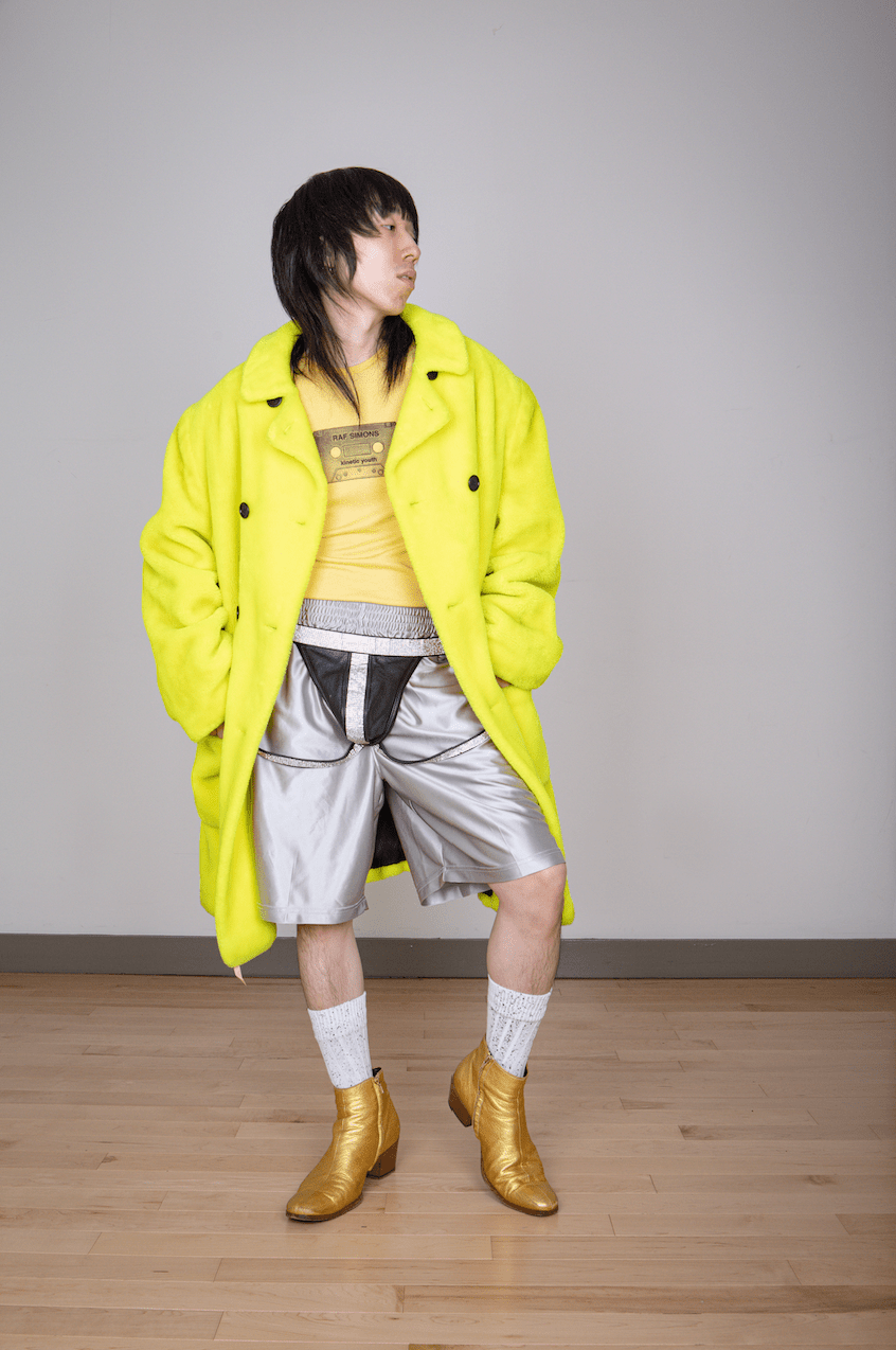 Stephen Sprouse 1984 Neon Yellow Faux Fur Coat