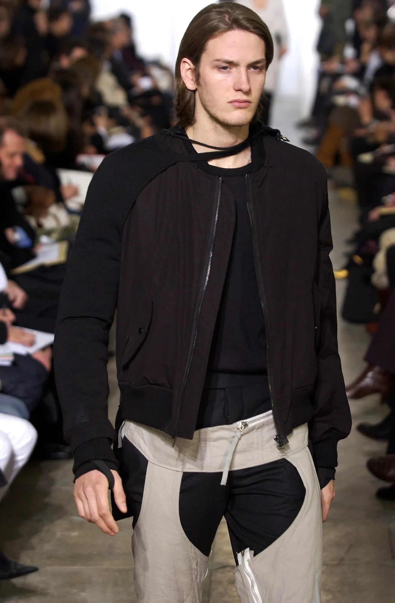 Helmut Lang Autumn / Winter 2003 Green Extended Bomber Jacket
