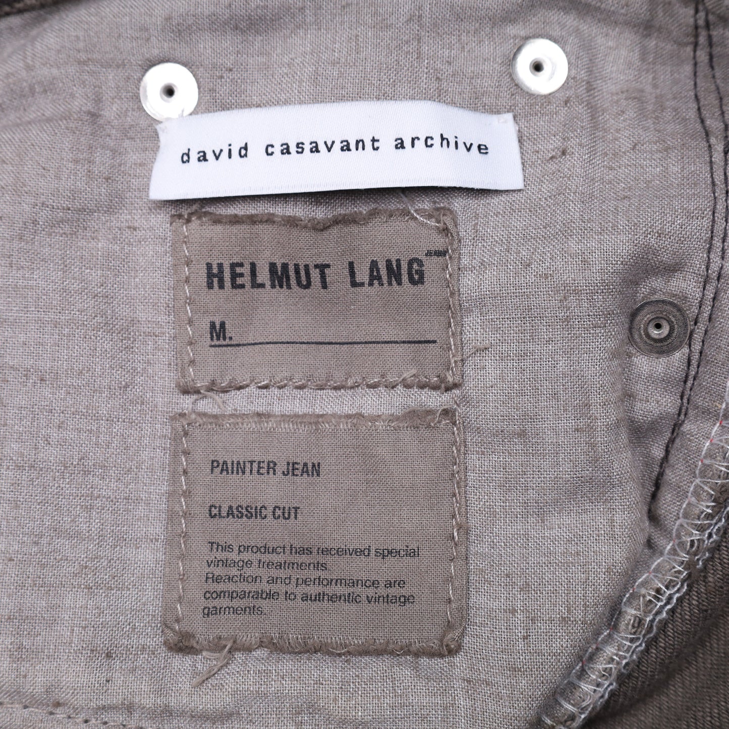 Helmut Lang Autumn / Winter 2000 Grey Classic Cut Painter Jeans