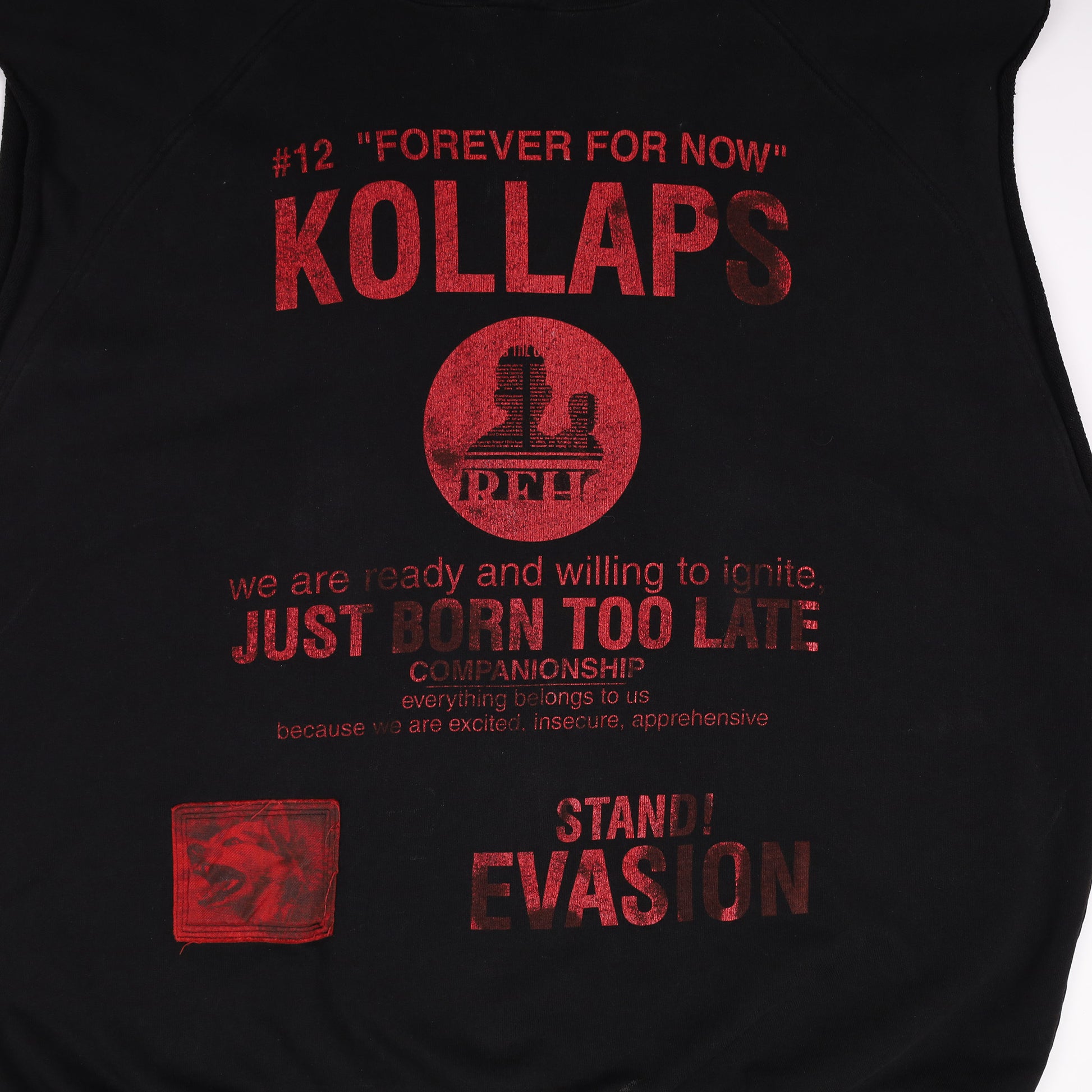 Raf Simons Spring Summer 2002 Kollaps Black Hoodie – david