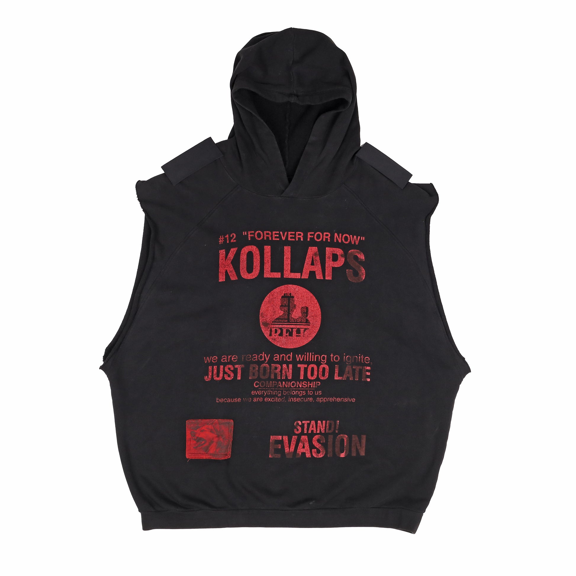 Raf Simons Kollaps Sleeveless Hoodie Kollaps Raf Simons Raf Simons