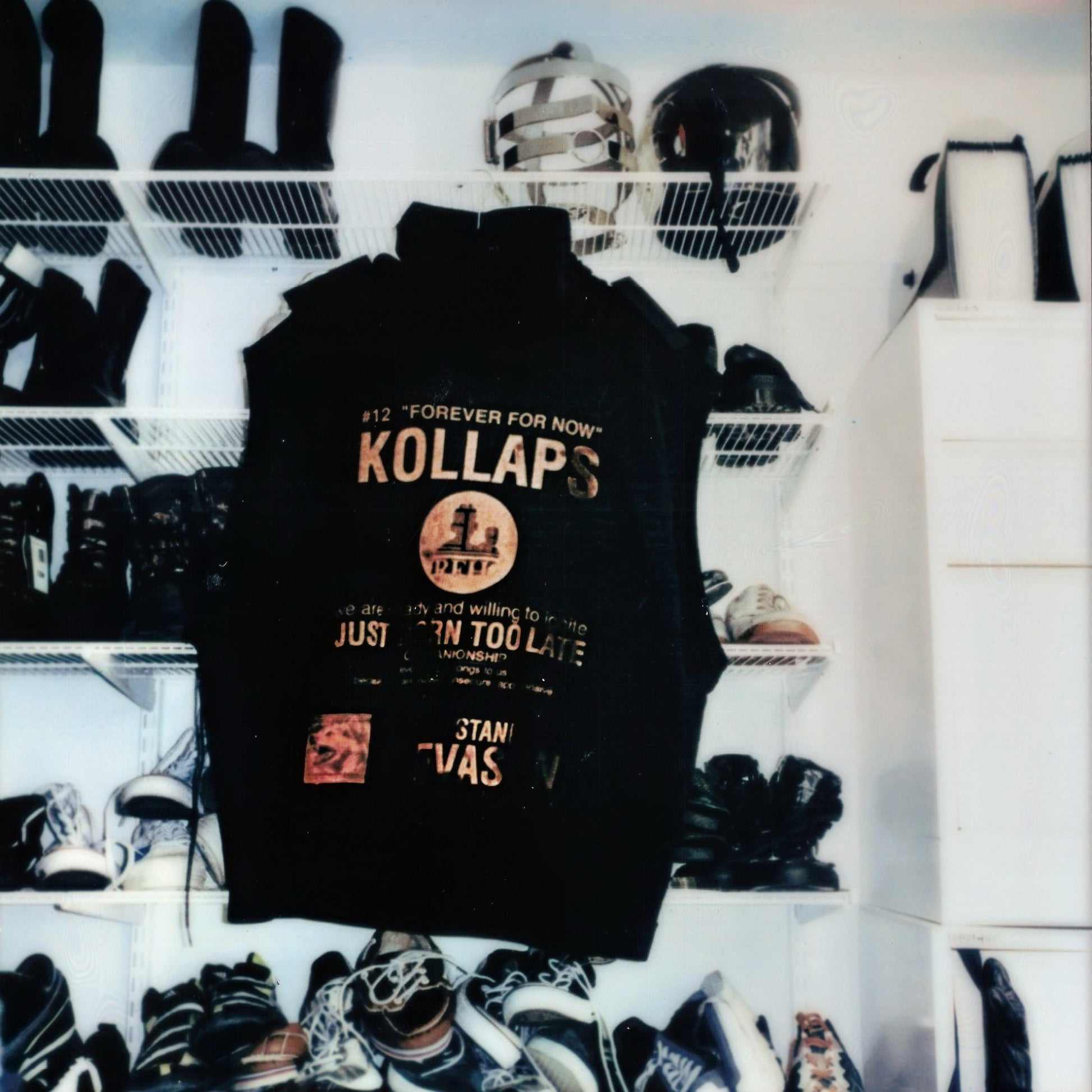 Raf Simons Spring Summer 2002 Kollaps Black Hoodie