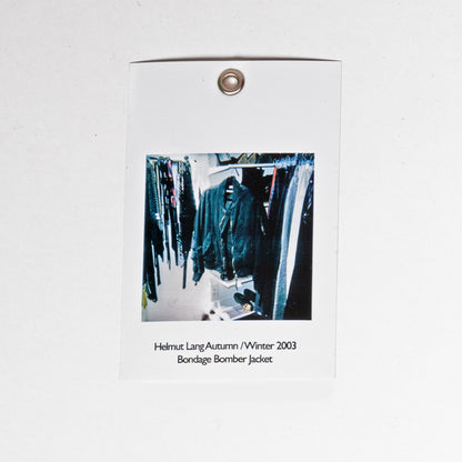 Helmut Lang 2003 秋冬 Bondage 黑色羊毛飞行员夹克