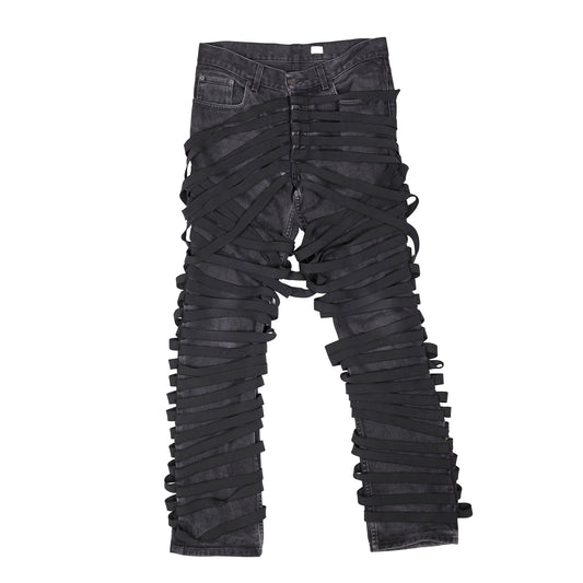 Helmut Lang Spring / Summer 2004 Classic Denim Black Mummy Jeans