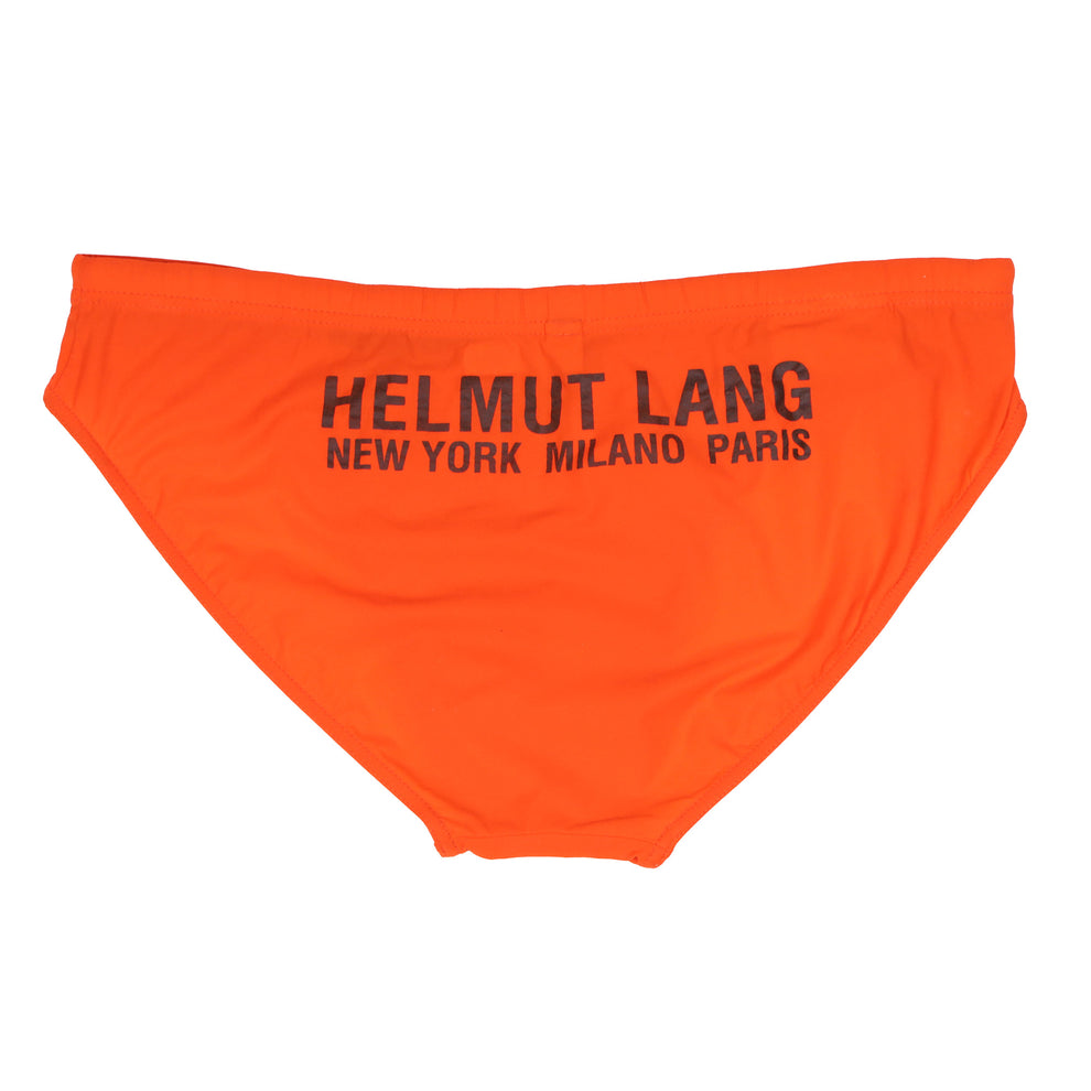 Helmut Lang Early 2000’s Orange Logo Swim Briefs – david casavant archive