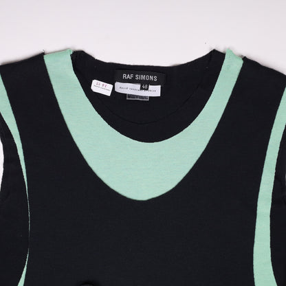 Raf Simons Spring / Summer 1999 Three Layered Mint Green and Black Tank