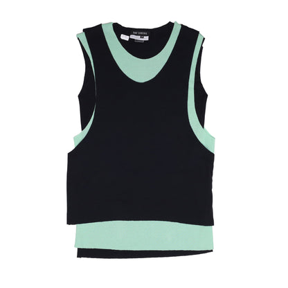 Raf Simons Spring / Summer 1999 Three Layered Mint Green and Black Tank