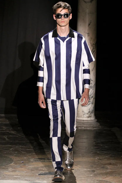 Acne Spring / Summer 2013 Blue and White Striped Shirt