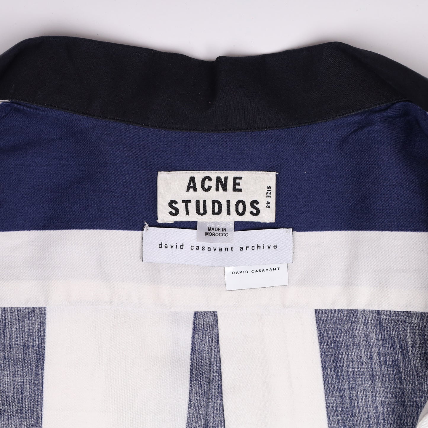 Acne Spring / Summer 2013 Blue and White Striped Collared Shirt