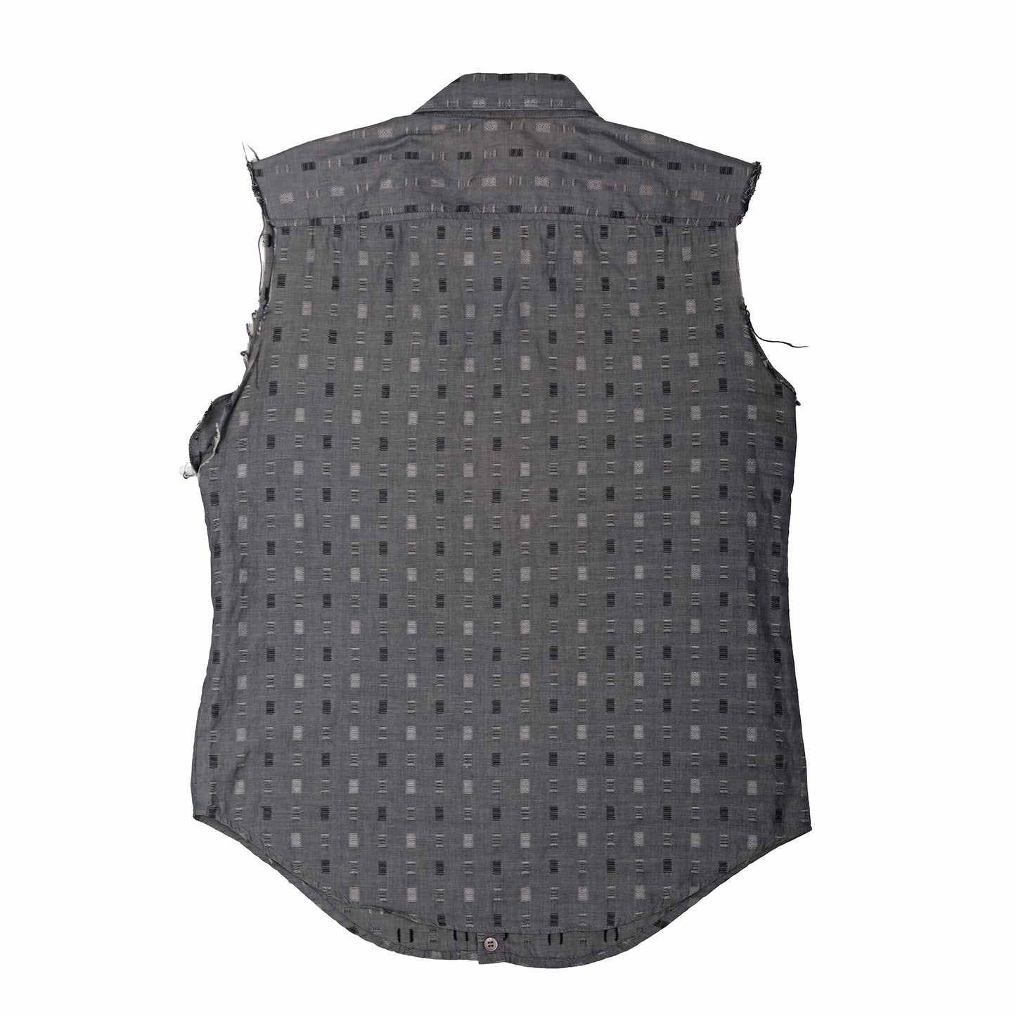 Raf Simons Spring / Summer 2000 Cut Off Sleeve Patterned Shirt