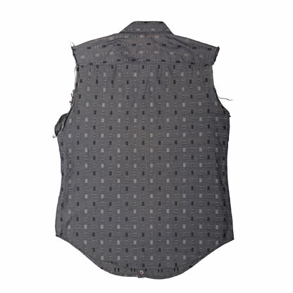 Raf Simons Spring / Summer 2000 Cut Off Sleeve Patterned Shirt
