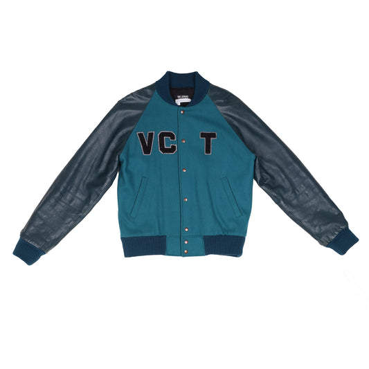 Raf Simons Autumn / Winter 2002 Turquoise Varsity Jacket