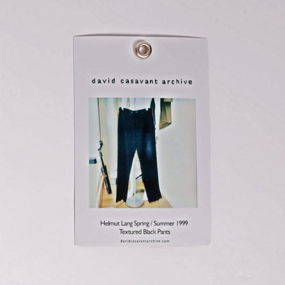 Helmut Lang Spring / Summer 1999 Textured Black Pants