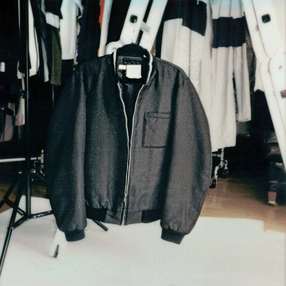 Helmut Lang Autumn / Winter 1998 Black Baseball Bomber Jacket