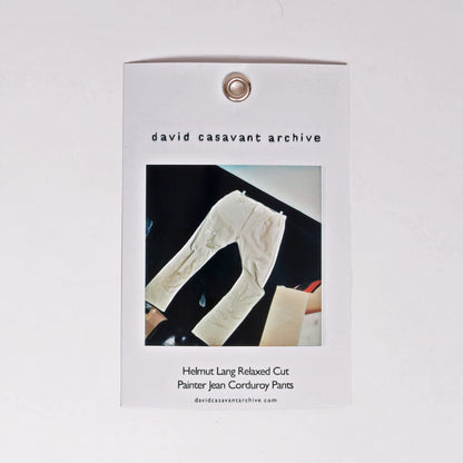 Helmut Lang Relaxed-Cut Painter Jean Corduroy Pants