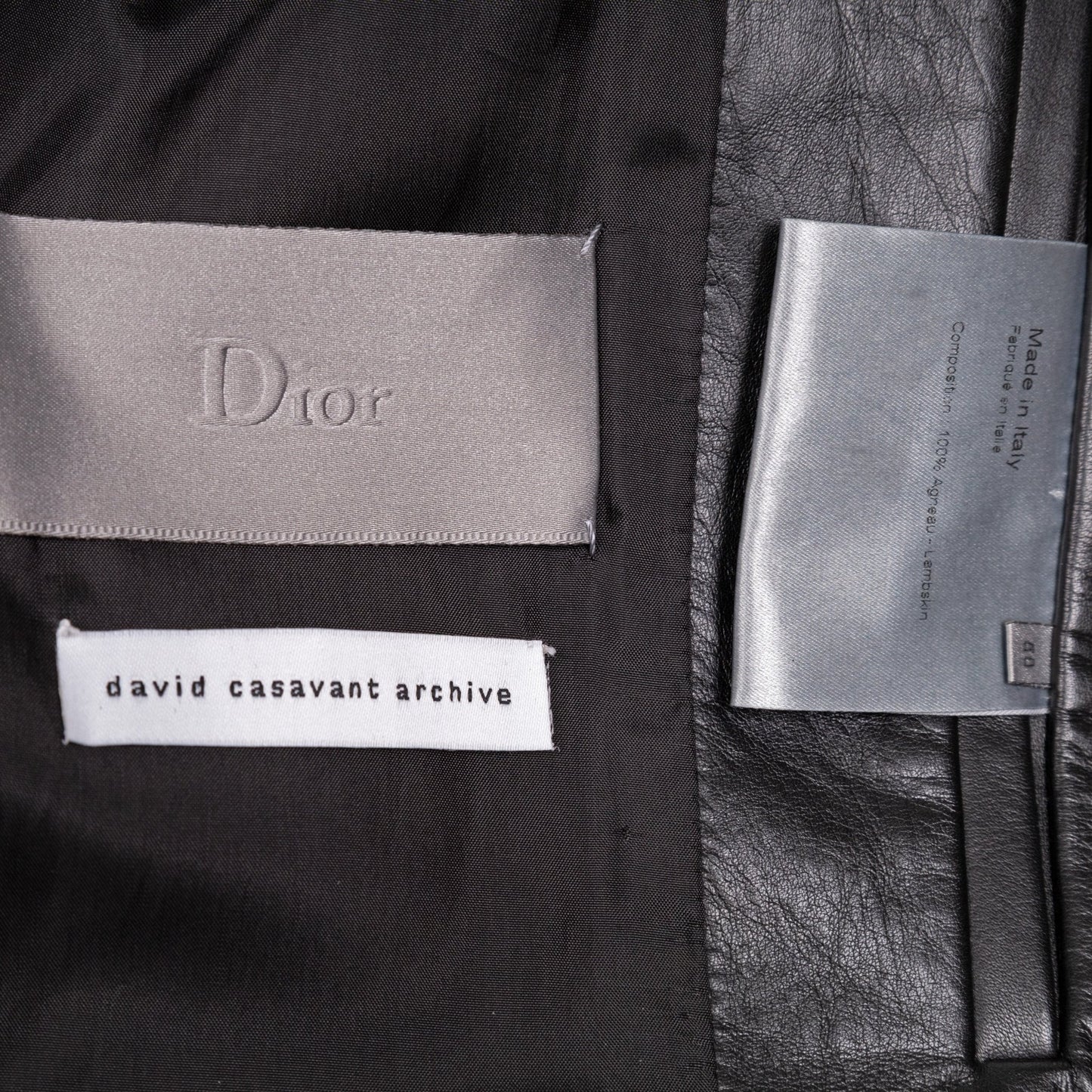 Dior Homme by Hedi Slimane Spring / Summer 2002 Black Leather Jacket