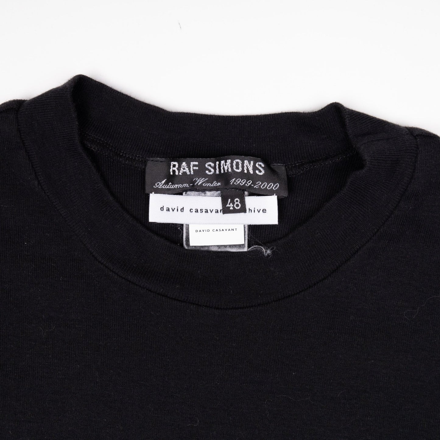 Raf Simons Autumn / Winter 1999 Disorder Incubation Isolation Black T-shirt