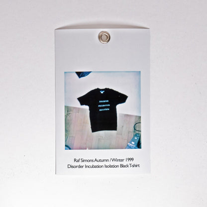 Raf Simons Autumn / Winter 1999 Disorder Incubation Isolation Black T-shirt