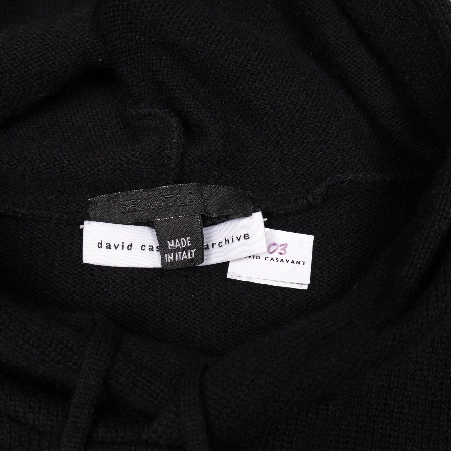 Helmut Lang Autumn / Winter 2003 Black Mohawk Hoodie
