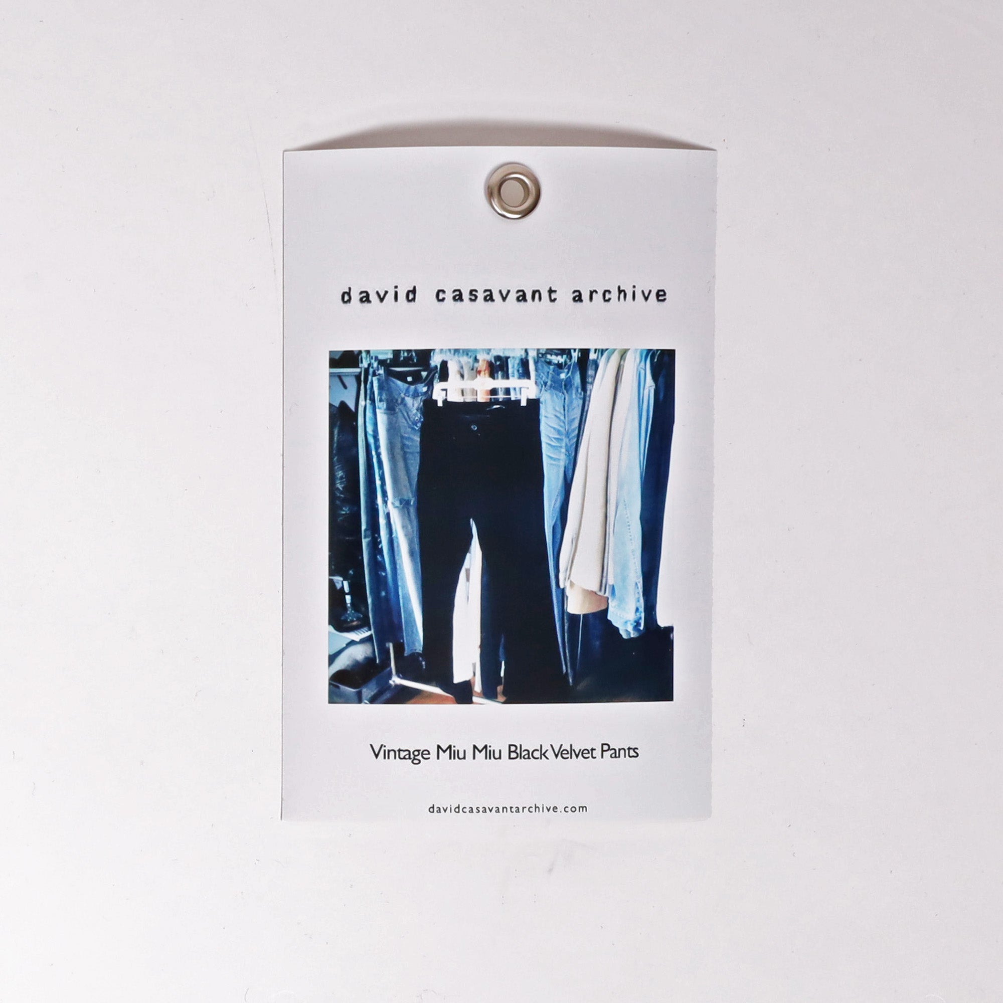 Vintage Miu Miu Black Velvet Pants – david casavant archive