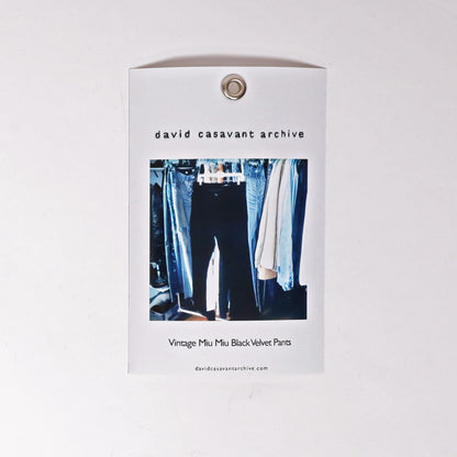 Vintage Miu Miu Black Velvet Pants