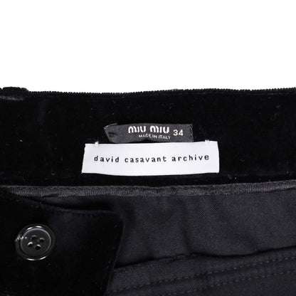 Vintage Miu Miu Black Velvet Pants