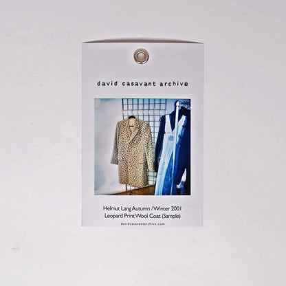 Helmut Lang Autumn / Winter 2001 Leopard Print Wool Coat (Sample)