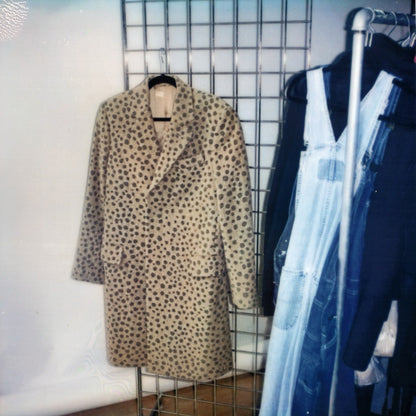 Helmut Lang Autumn / Winter 2001 Leopard Print Wool Coat (Sample)