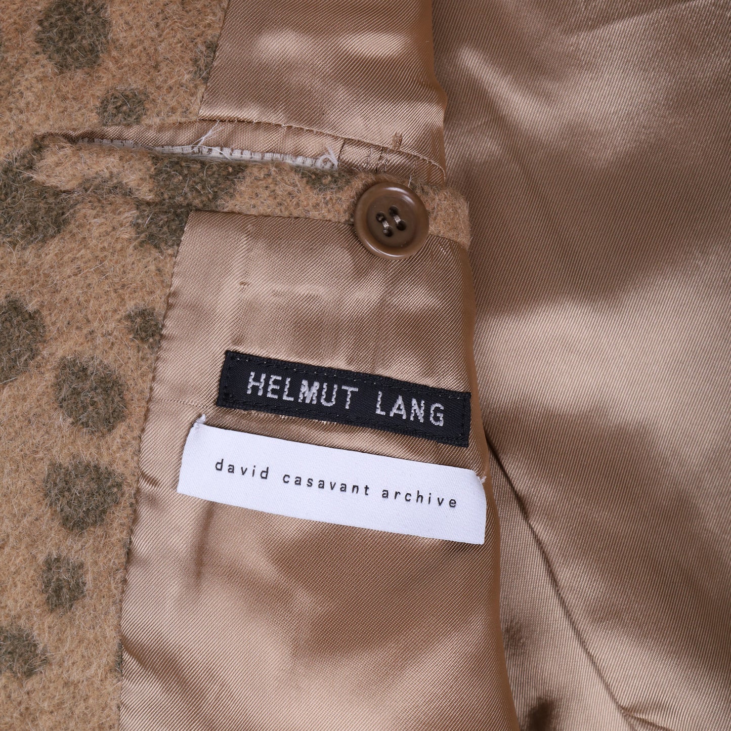 Helmut Lang Autumn / Winter 2001 Leopard Print Wool Coat (Sample)