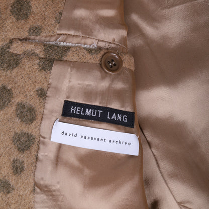 Helmut Lang Autumn / Winter 2001 Leopard Print Wool Coat (Sample)