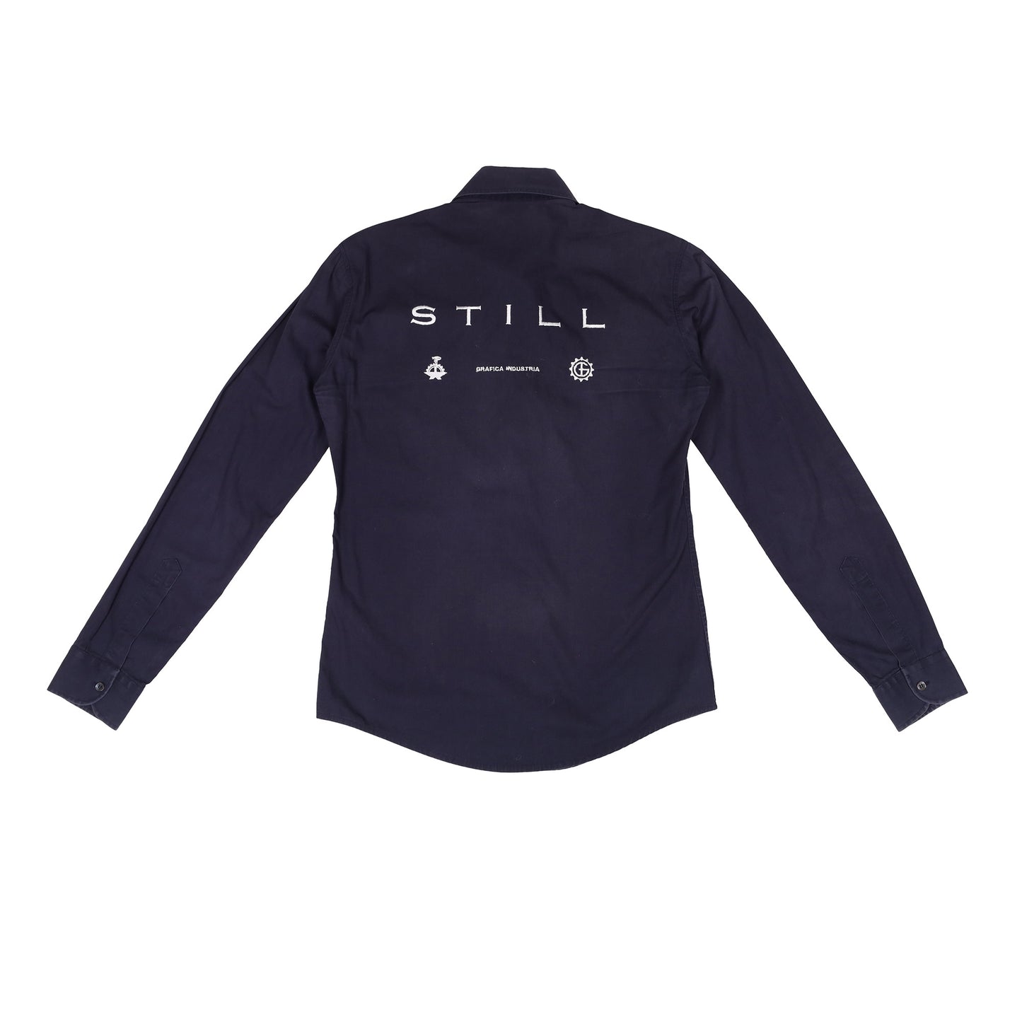 Raf Simons Autumn / Winter 2003 Peter Saville “Still” Navy Shirt