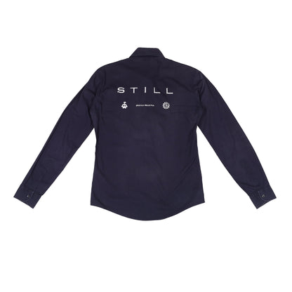 Raf Simons Autumn / Winter 2003 Peter Saville “Still” Navy Shirt