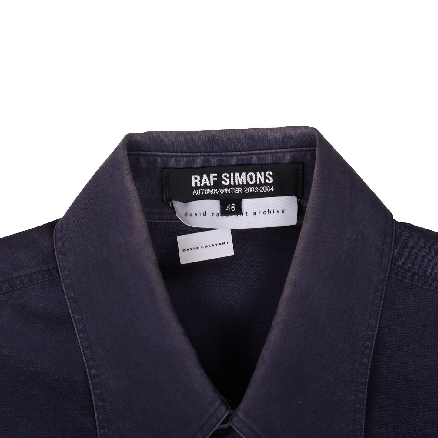 Raf Simons Autumn / Winter 2003 Peter Saville “Still” Navy Shirt
