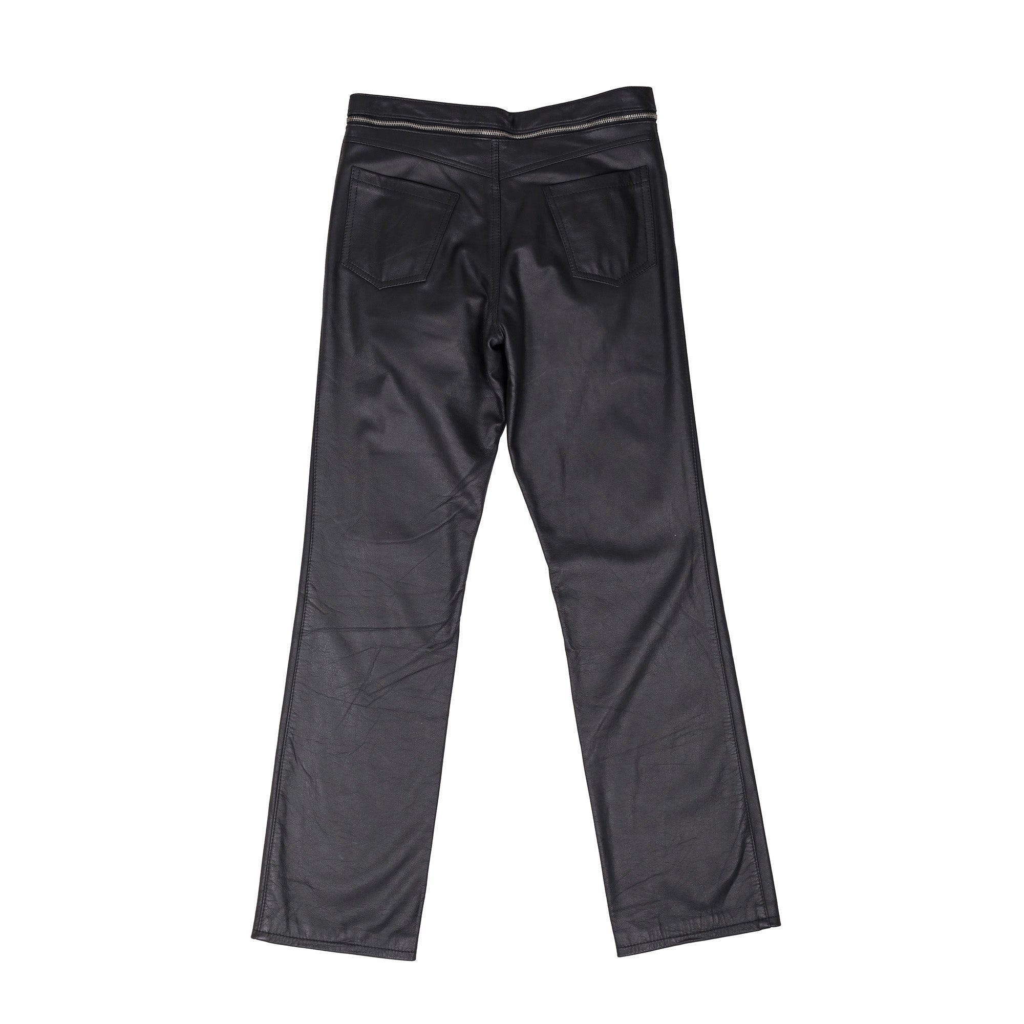 Raf Simons Spring / Summer 2002 Waist Zip Faux Leather Pants