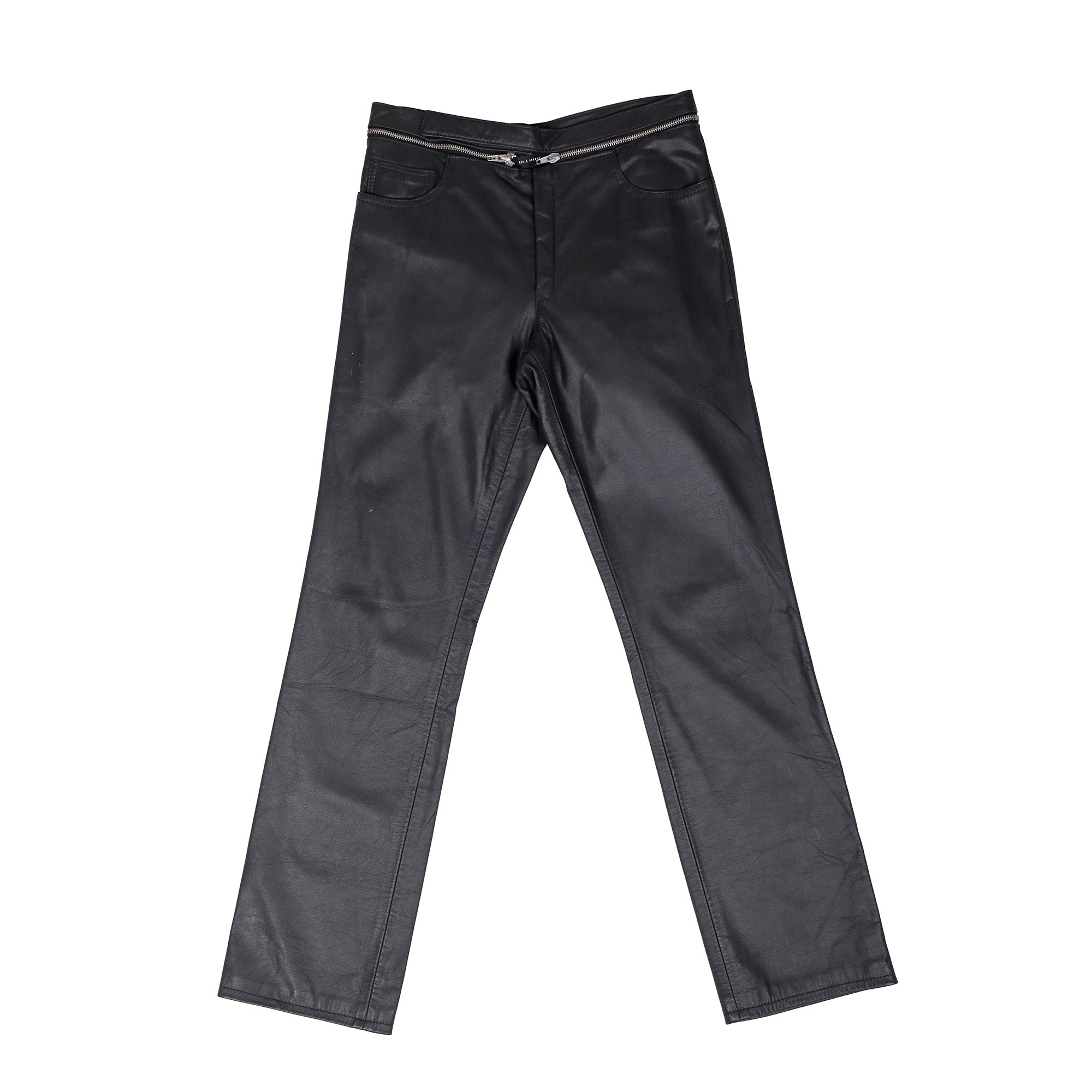 Raf Simons Spring / Summer 2002 Waist Zip Faux Leather Pants