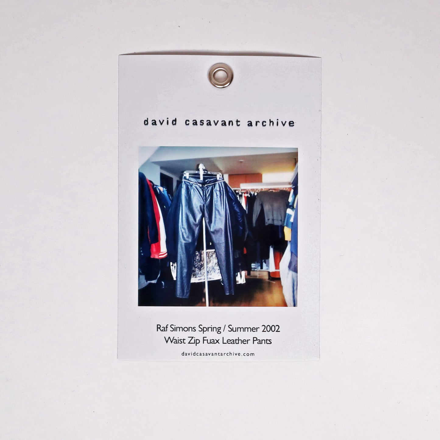 Raf Simons Spring / Summer 2002 Waist Zip Faux Leather Pants