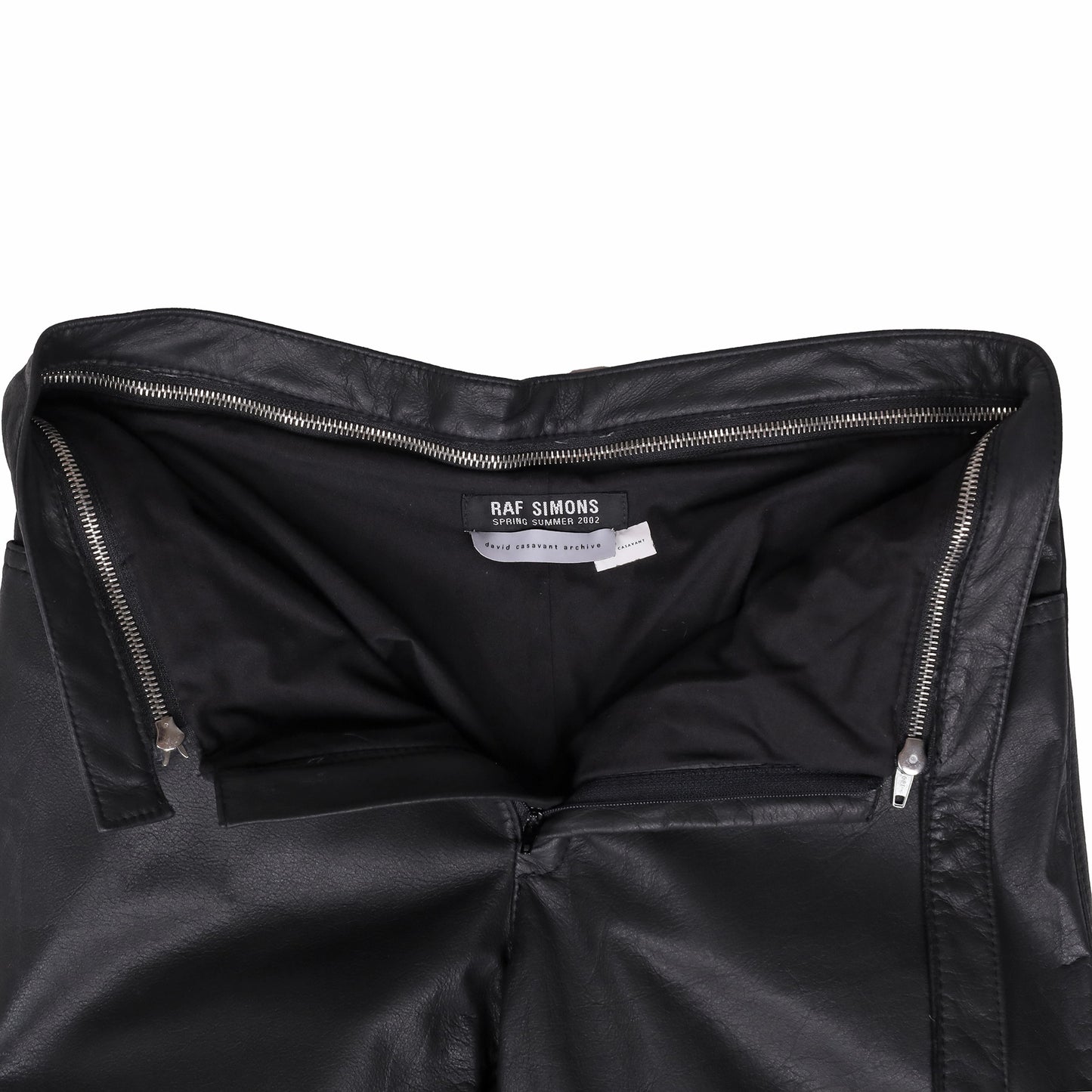 Raf Simons Spring / Summer 2002 Waist Zip Faux Leather Pants