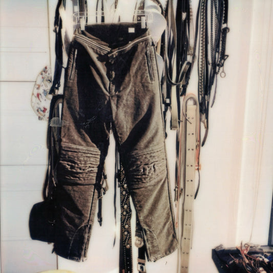 Helmut Lang Autumn / Winter 1999 Astro Black Moleskin Biker Pants