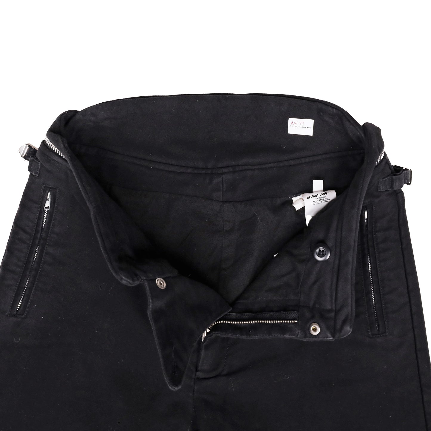 Helmut Lang Autumn / Winter 1999 Astro Black Moleskin Biker Pants