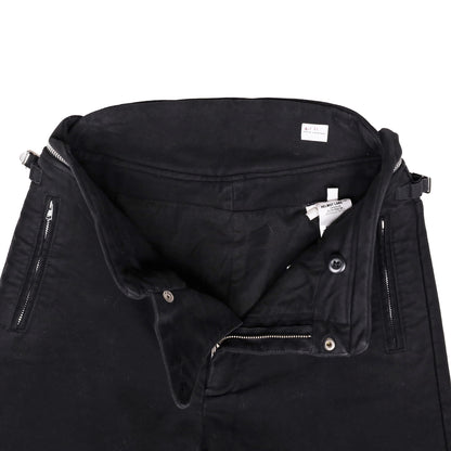 Helmut Lang Autumn / Winter 1999 Astro Black Moleskin Biker Pants