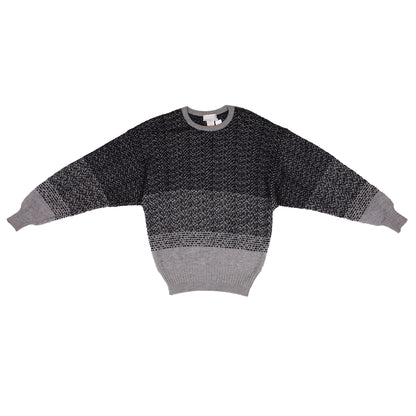 Gianni Versace Vintage Grey and Black Sweater