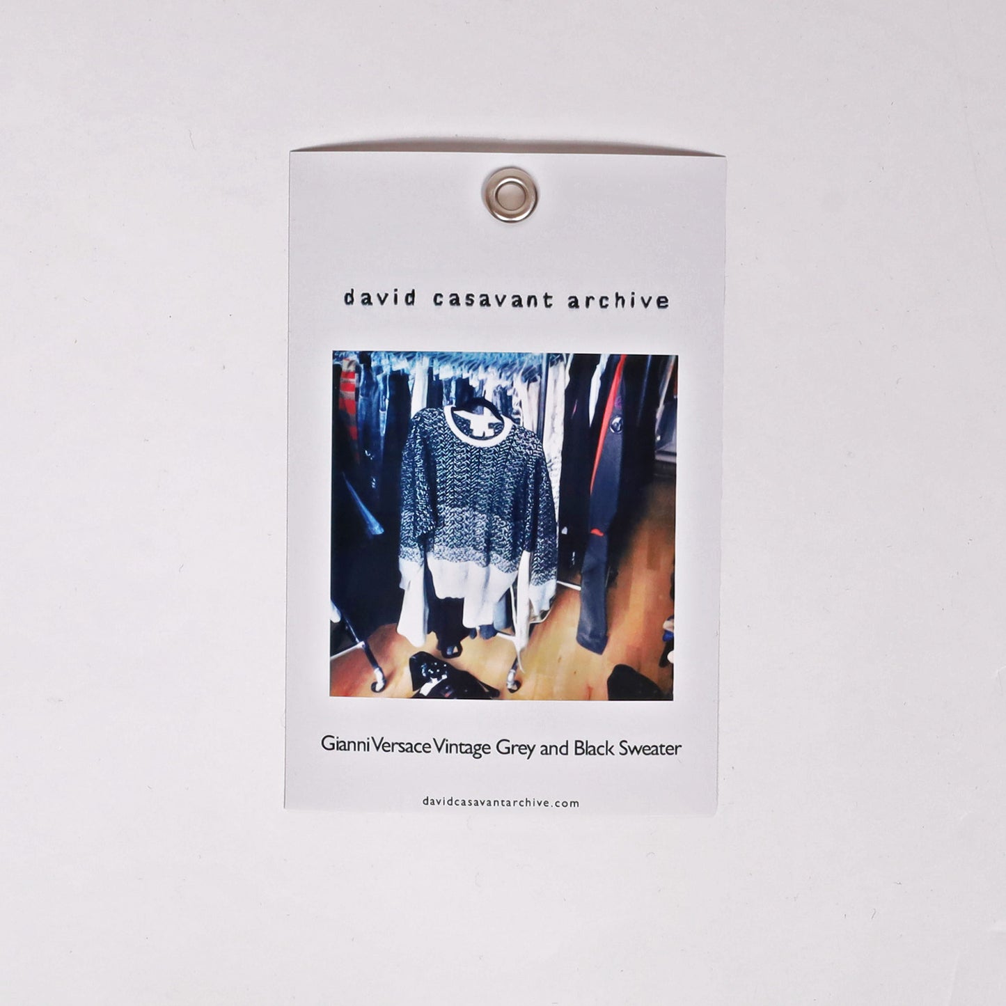 Gianni Versace Vintage Grey and Black Sweater