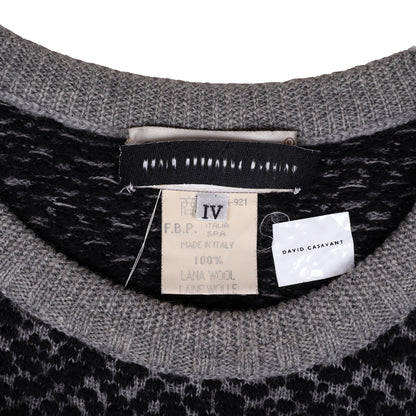 Gianni Versace Vintage Grey and Black Sweater