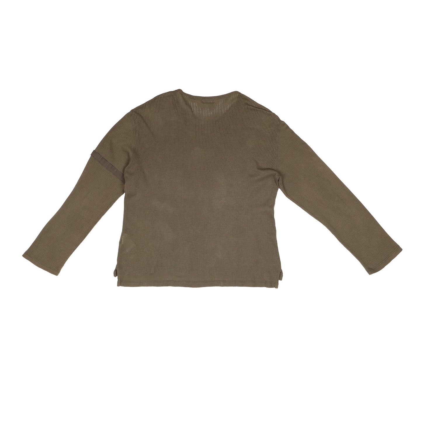 Helmut Lang Spring / Summer 1999 Green Long Sleeve Mesh T-Shirt