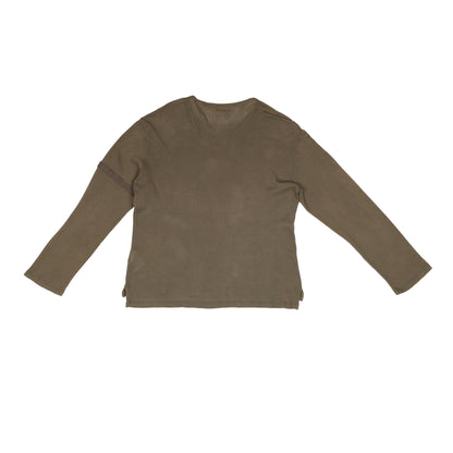 Helmut Lang Spring / Summer 1999 Green Long Sleeve Mesh T-Shirt